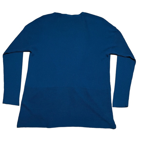 Eileen Fisher Ribbed Tencel Teal Open Cardigan Sweater Sz Petite Medium - Picture 2 of 11